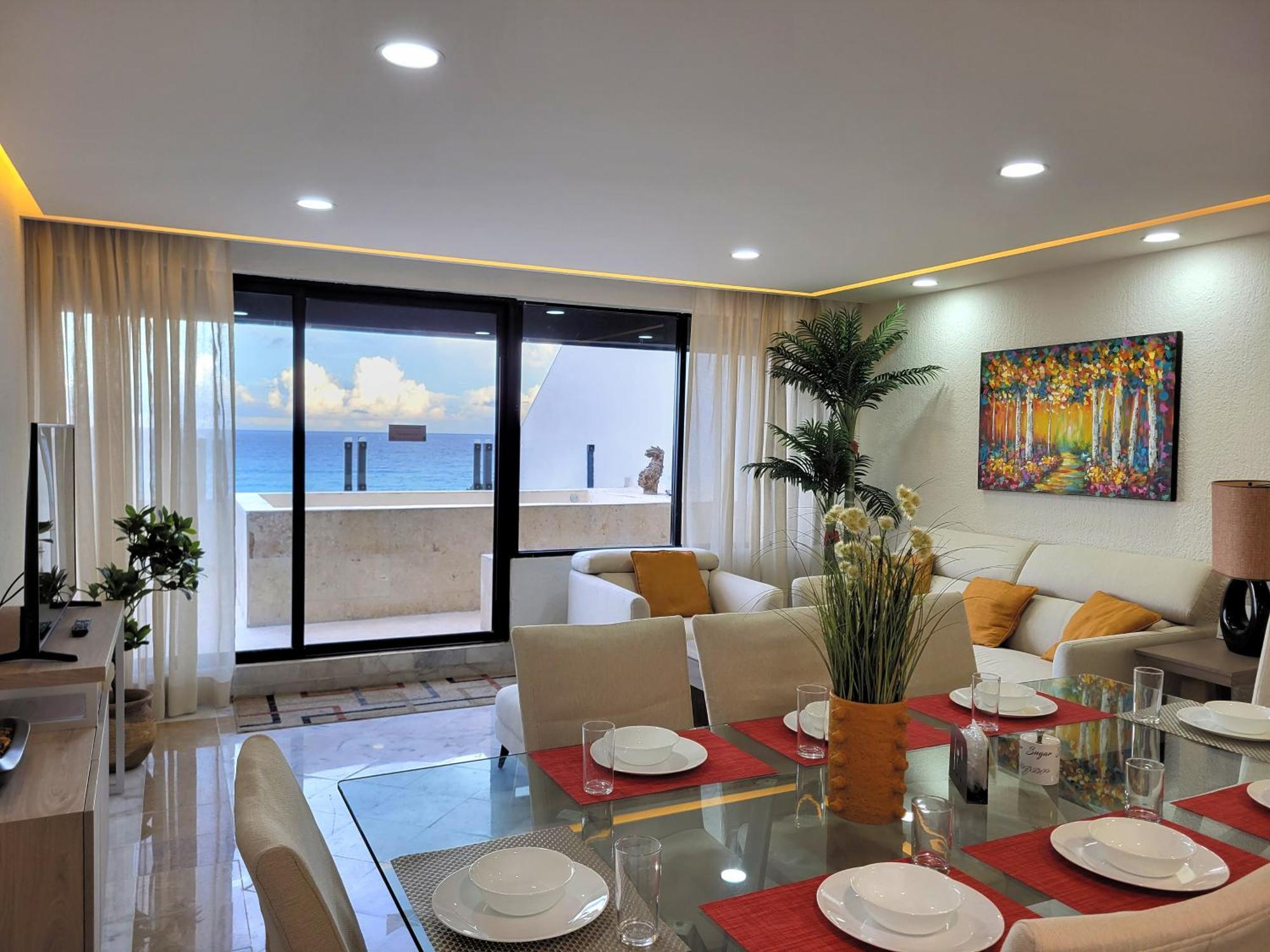 Beachfront Getaway Condo Cancún Eksteriør bilde